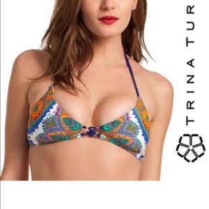 Trina Turk halter bikini top  size 4  like new